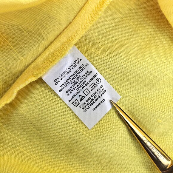 Loft Linen Viscose Blend Smocked Waist Tiered Cami Tank Mini Sun Dress, S - Picture 7 of 8